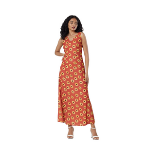 🐣Timeless London  Sunflower Print Maxi Dress size 4 NWT..